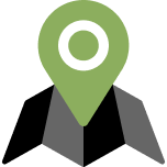 centrally located badge